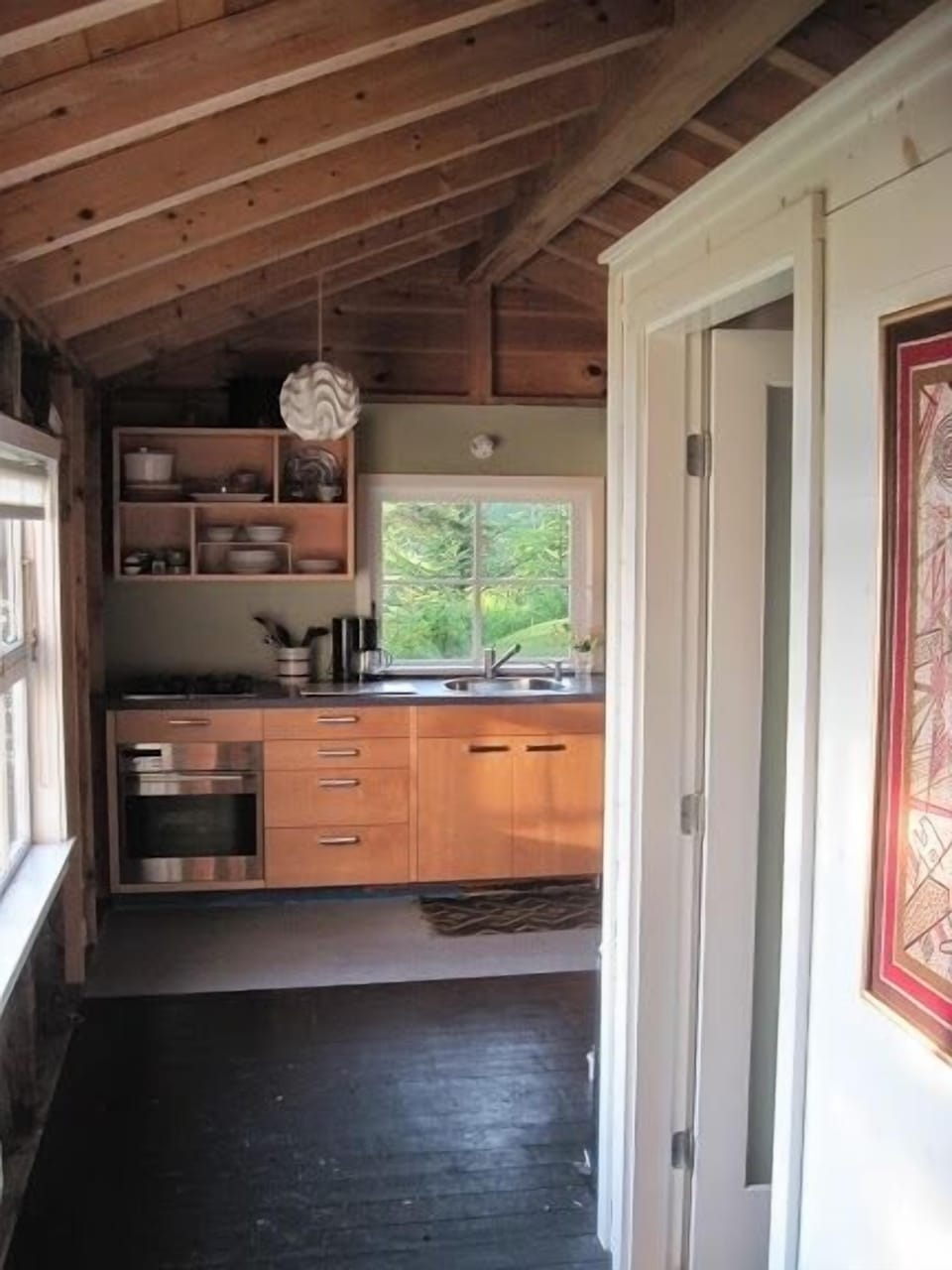 Kitchen and Doorway to Bathroom on Right