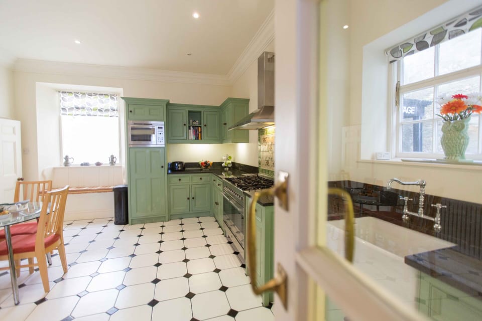 Kitchen with dishwasher, large range cooker, fridge/freezer, microwave and more