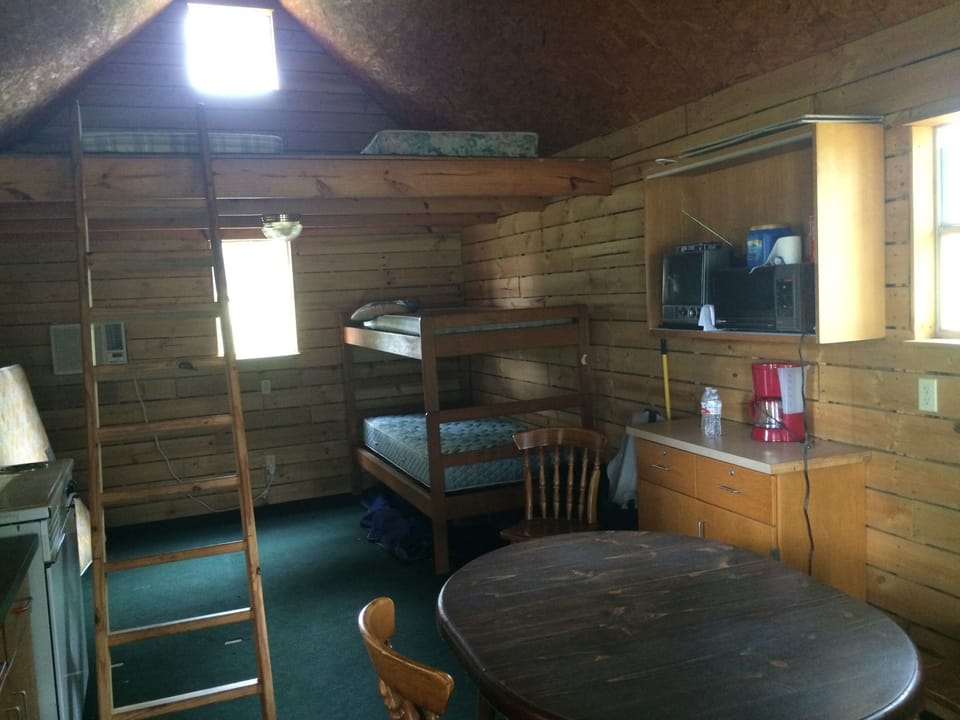The loft area also has room for people to sleep.