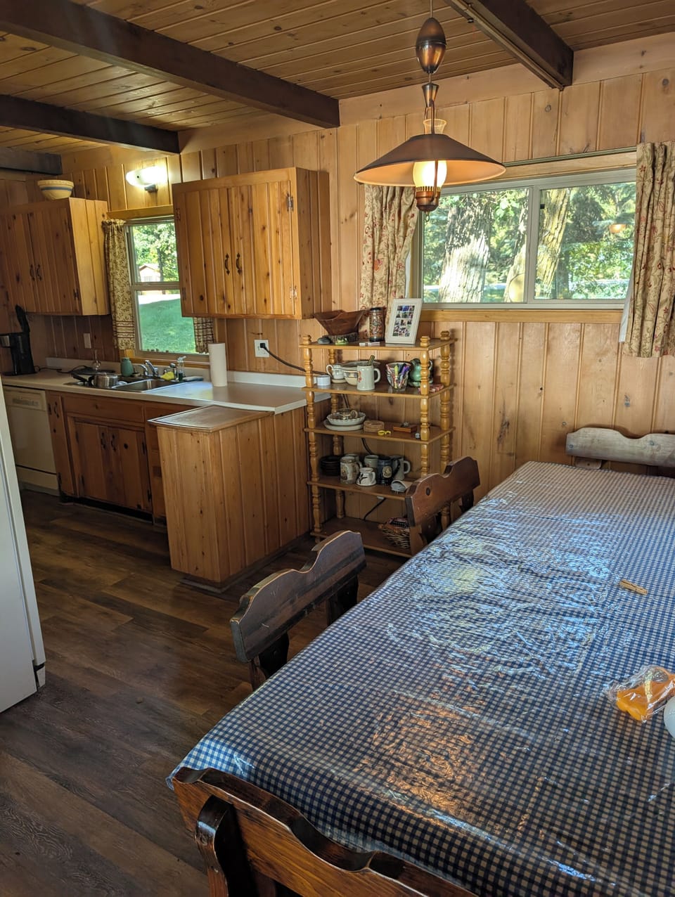 Dining area and kitchen.