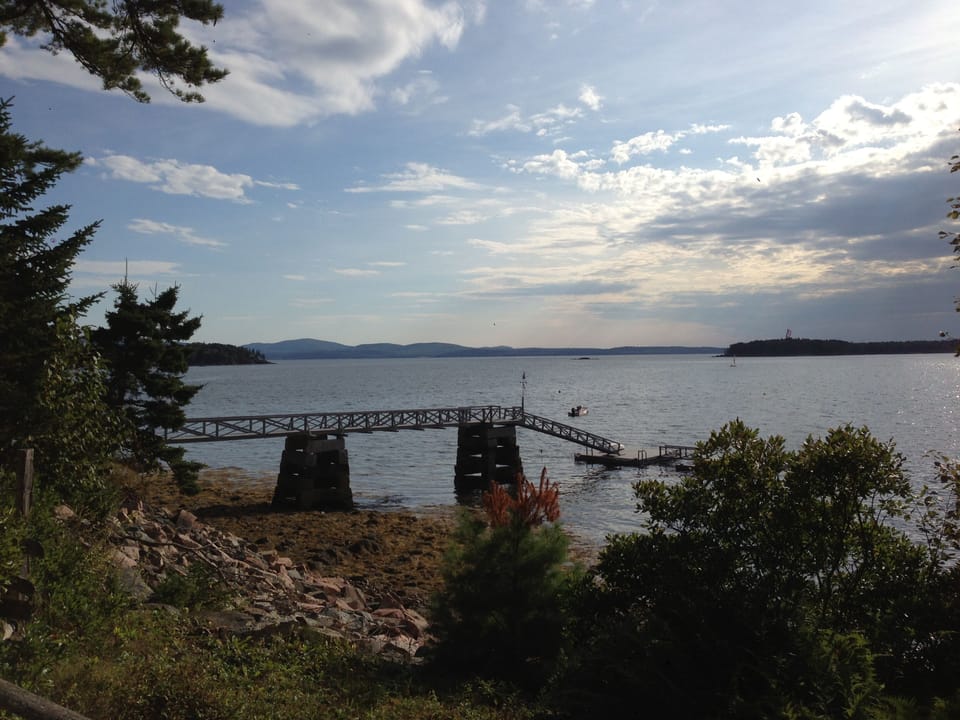 Dock, Frenchman Bay and Mt Desert