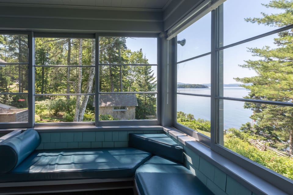 Porch overlooking bay