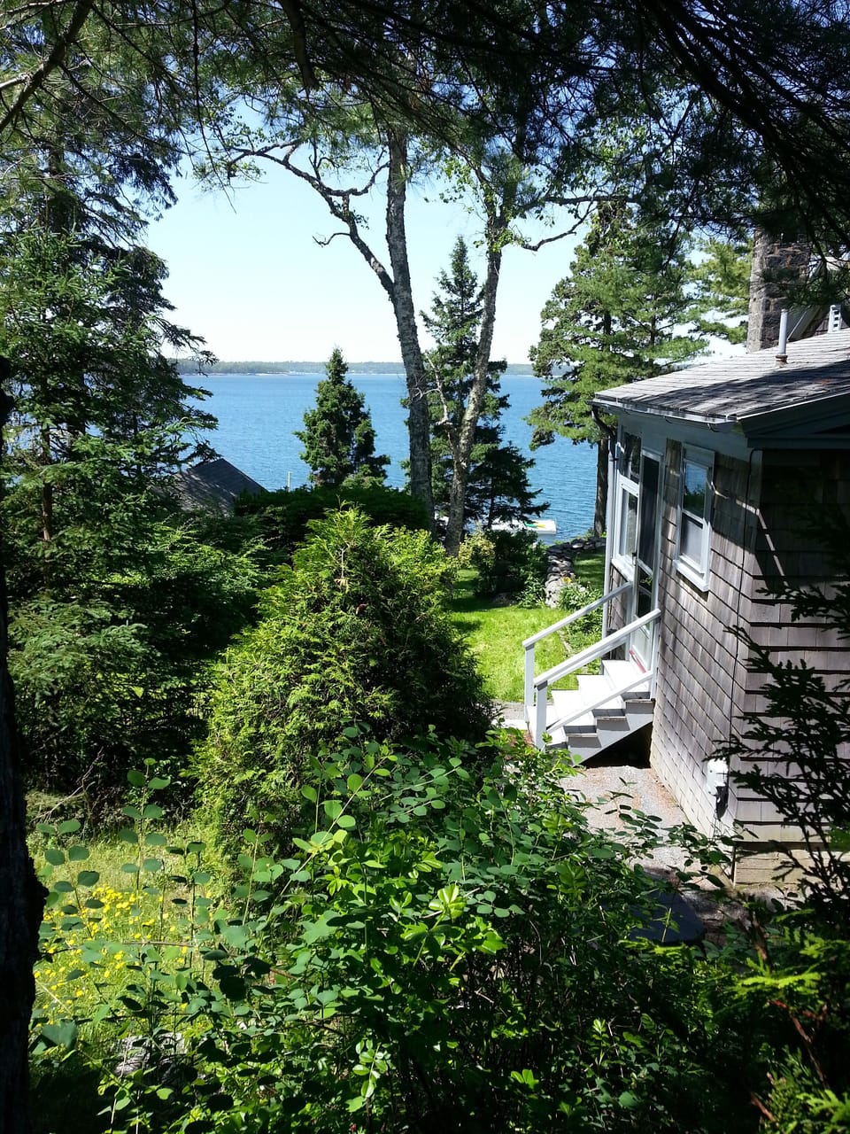 View toward water from side of house