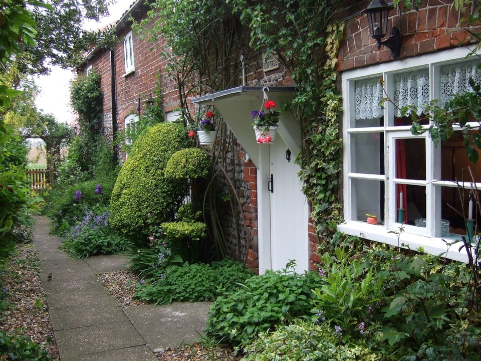 The Cottage front door and pathway, which is private for guests' use.