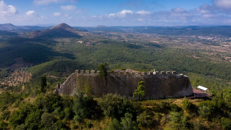 Ruins of Germanelo fortress with breathtaking views of the Rabaçal valley