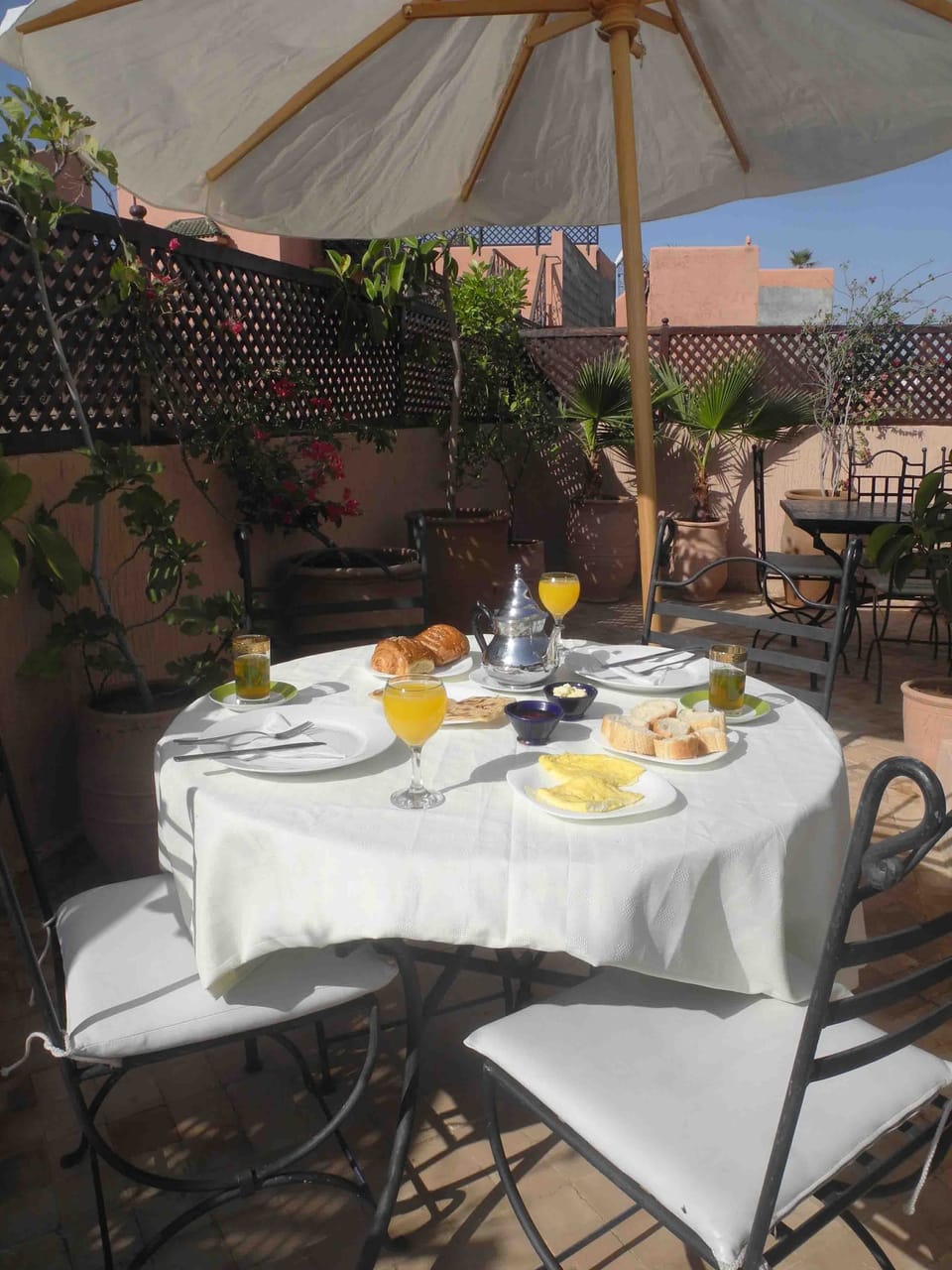 enjoy breakfast on our terrace