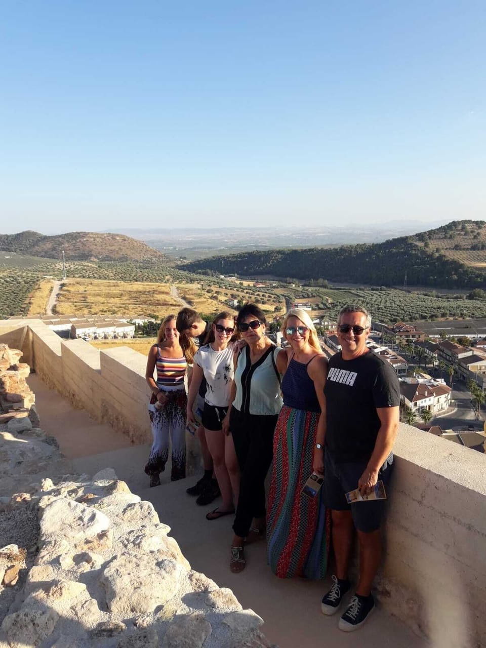 Illora Castle - newly restored with our Spanish neighbour Encarnis