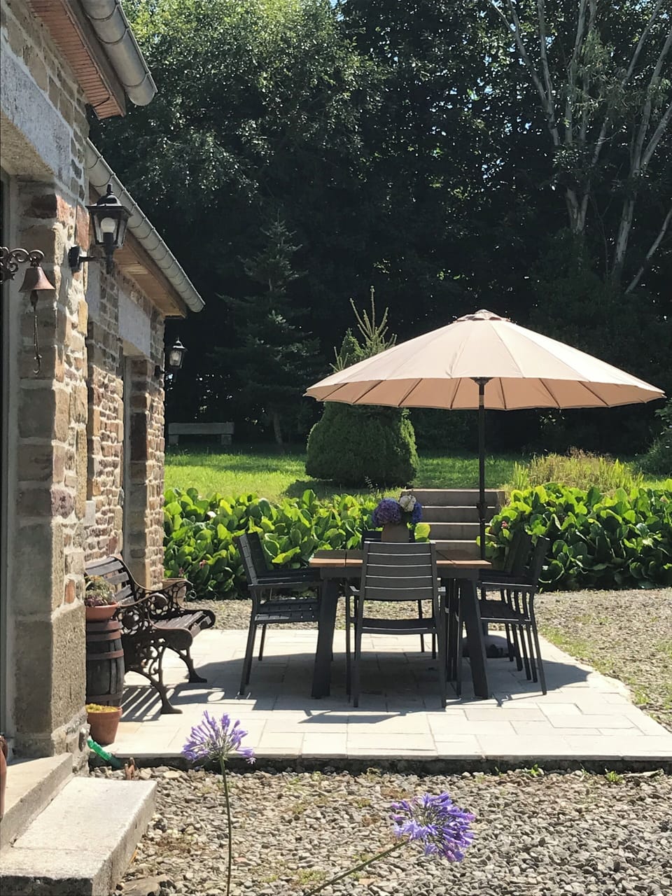 Le Clos - enjoy dining on the patio.