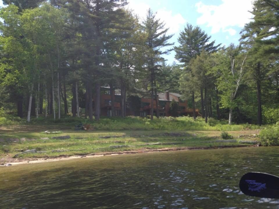 View from the lake looking back at the townhouses.