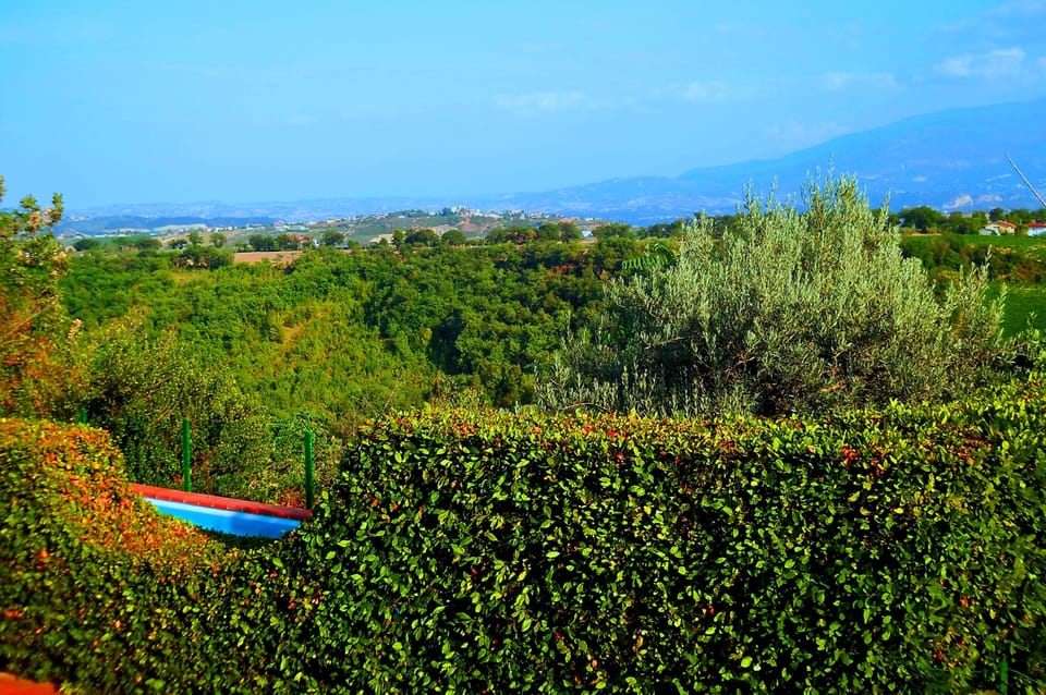 spectacular view from mountains and swimmingpool