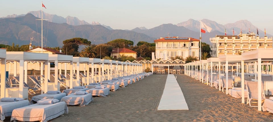 Outdoor banquet area