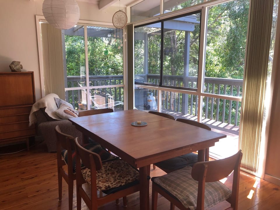 The perfect spot for morning coffee and papers. 