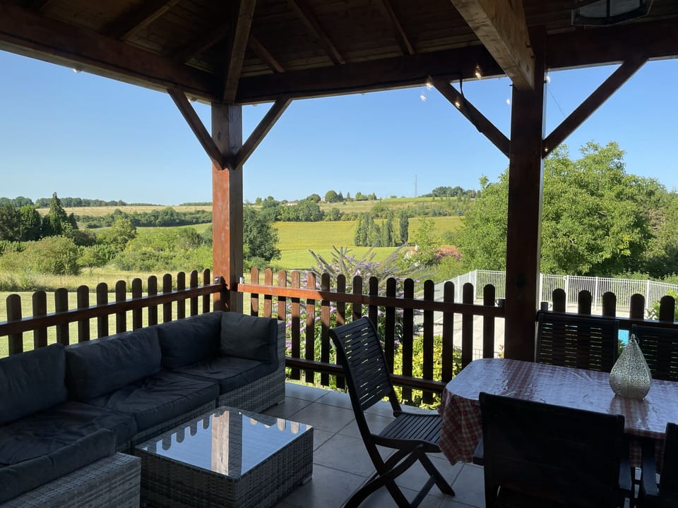 Terrace seating and views
