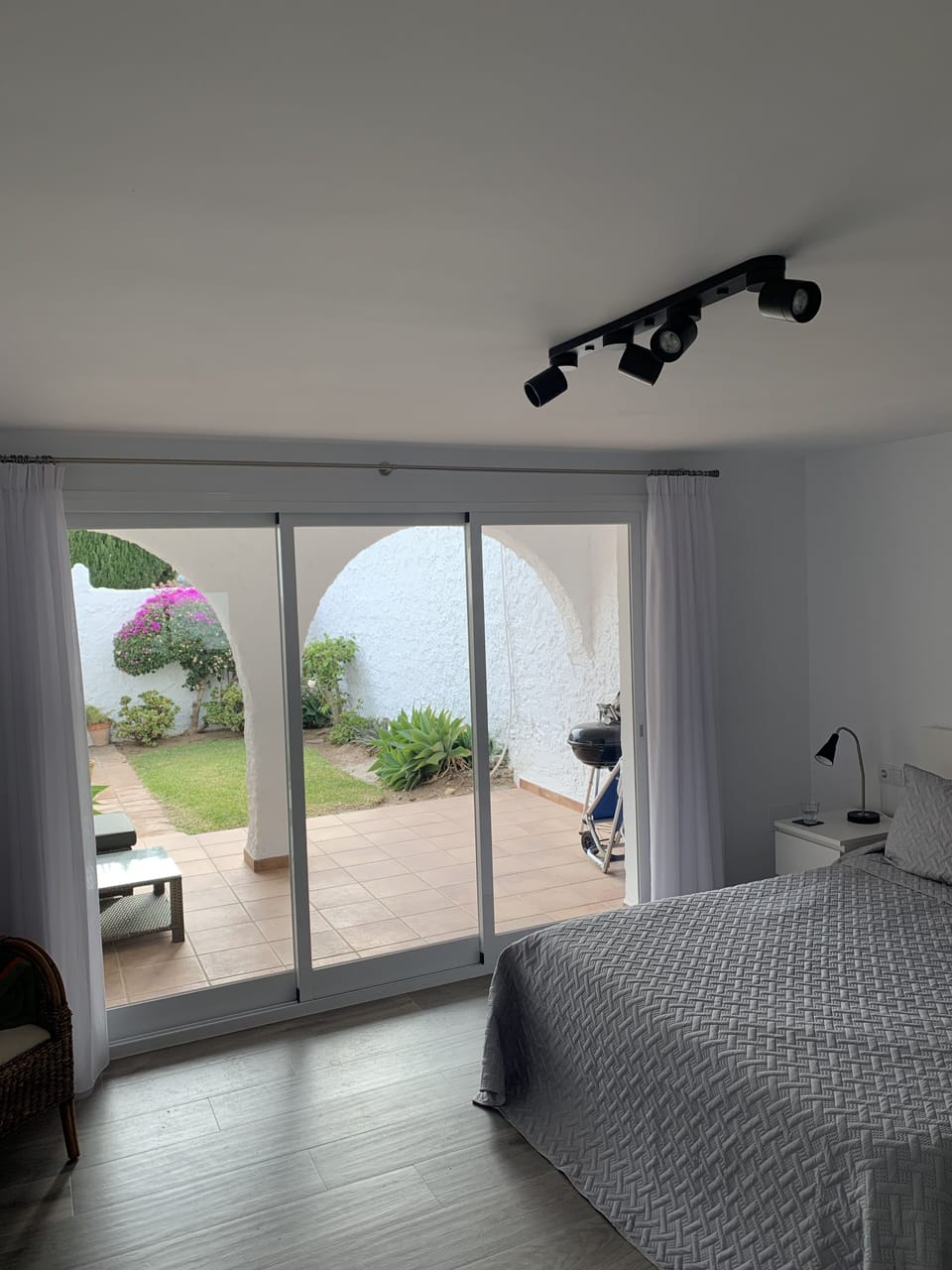 doors leading to downstairs terrace