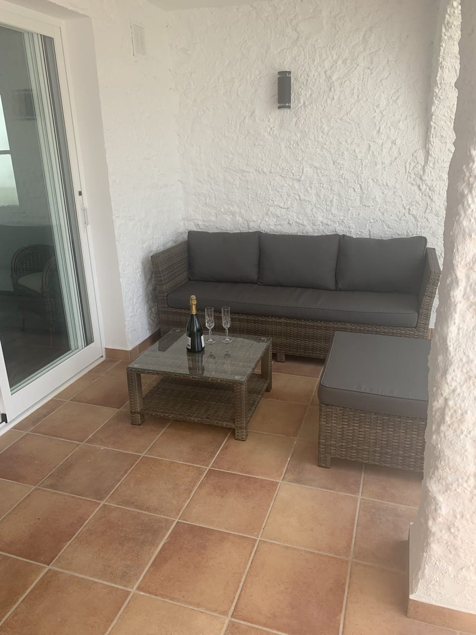 Downstairs seating area