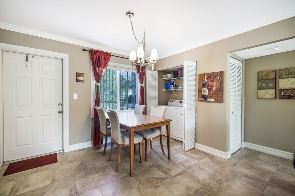 Entryway - Dining Area - Laundry Closet
