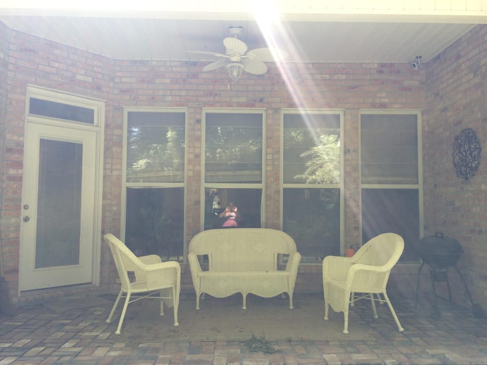 Back porch with total privacy