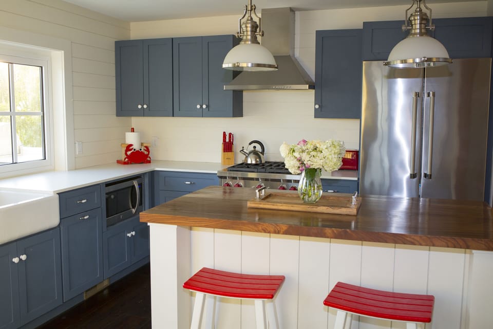 Kitchen features high-end appliances, including a separate beverage fridge