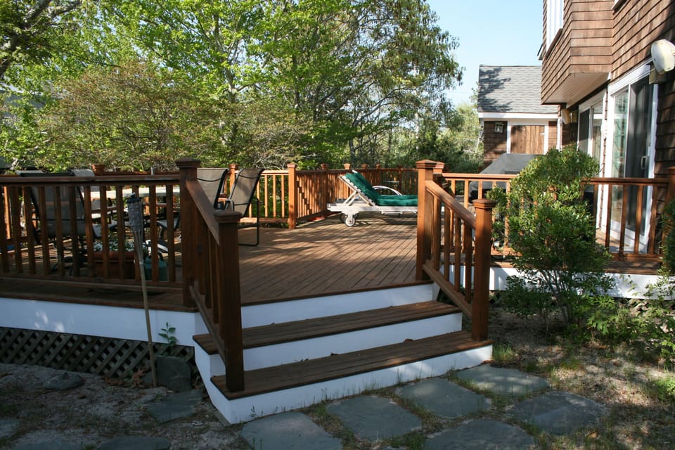 Back deck, ample seating and grill area