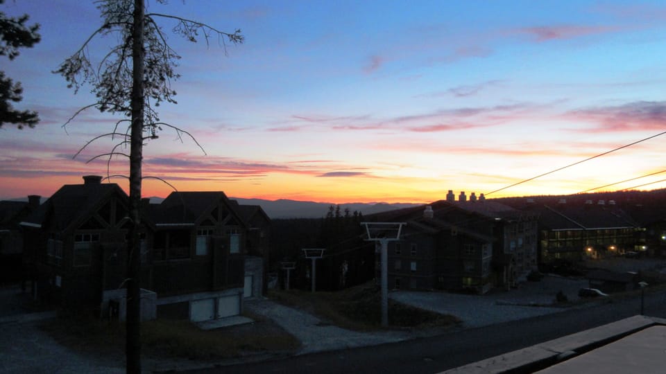 sunset from the deck