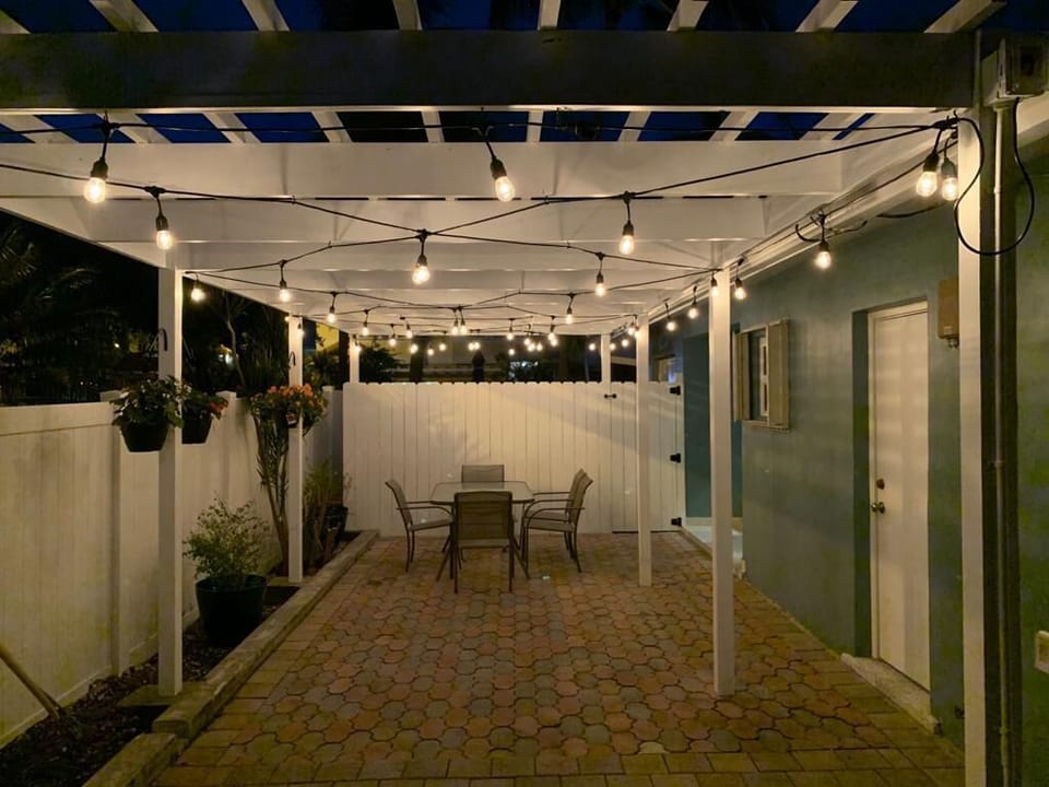 Private back patio