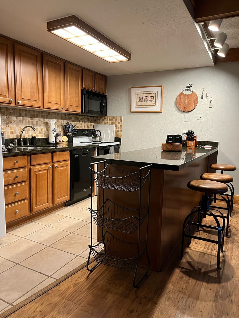 Fully stocked galley kitchen with everything you need to prepare in-house meals