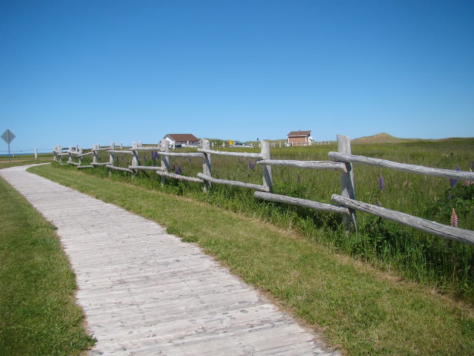 The other end of the boardwalk is the National Park (white sand beach)