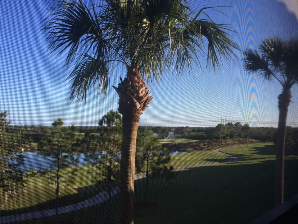Golf course view from screened in Lanai