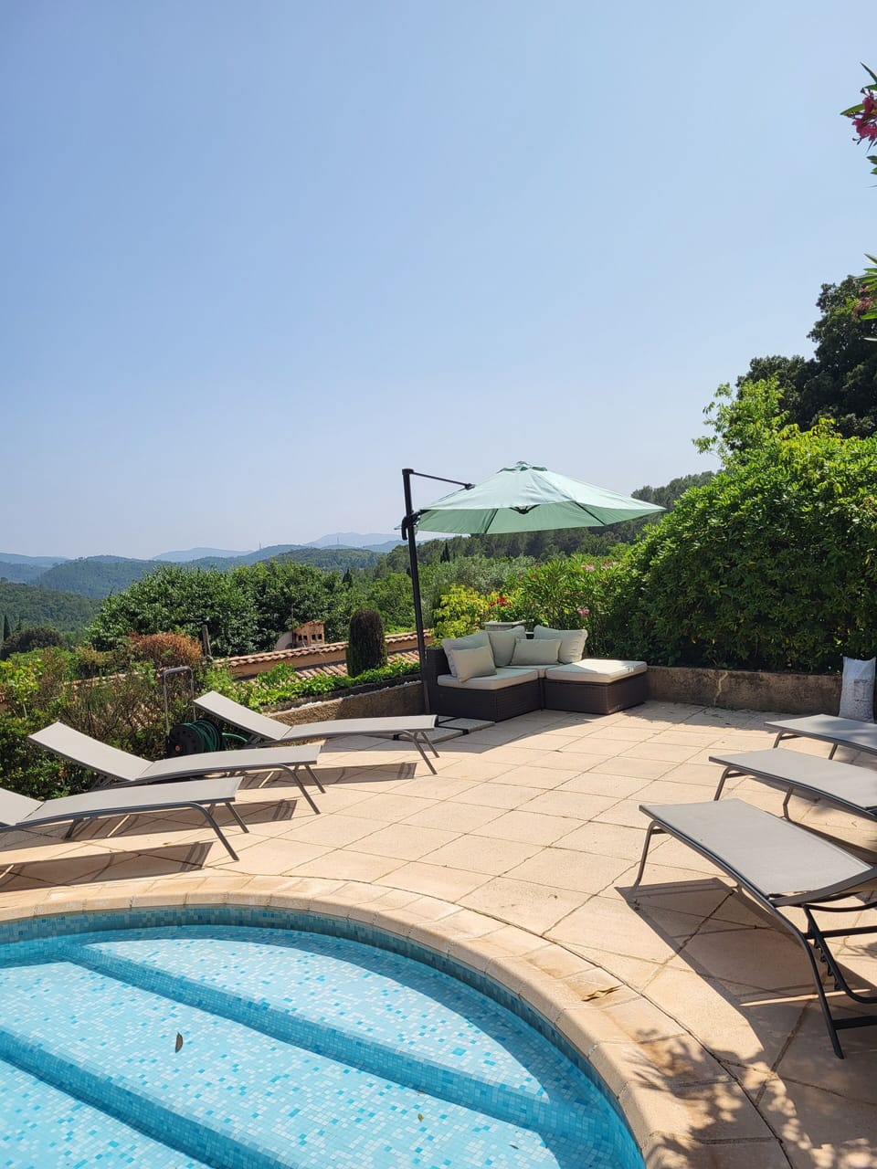 view from the pool