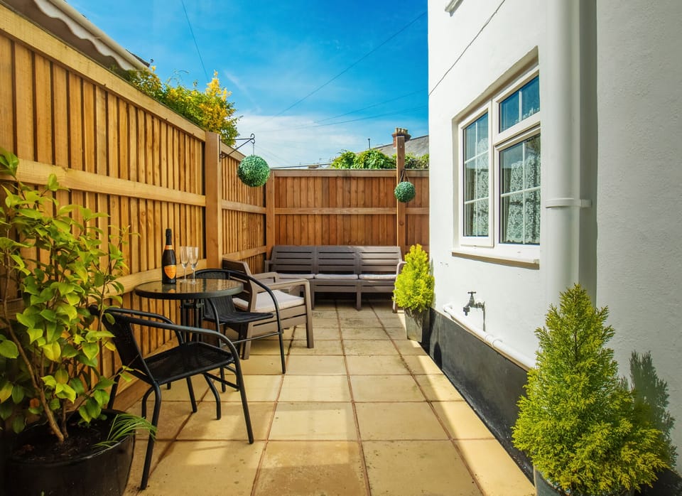 Sunny patio area 