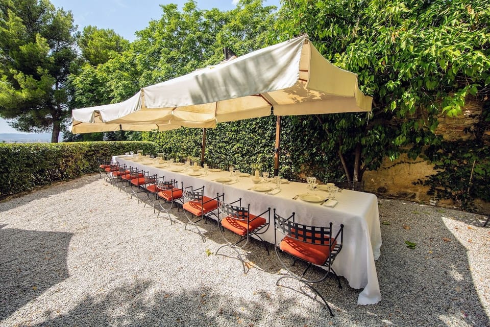 Outdoor banquet area