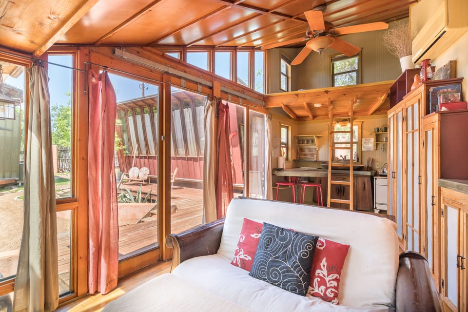 View of cabin from living room - we have updated the sofa and all furniture now