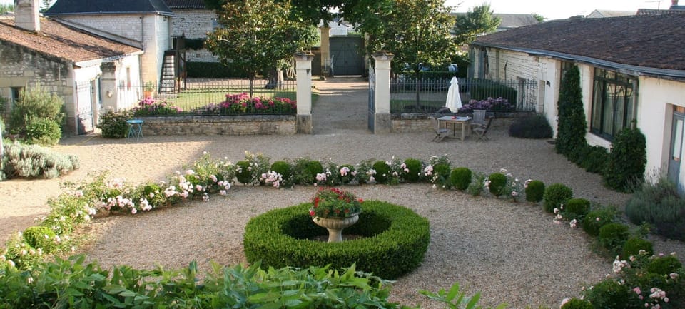 The courtyard with English roses