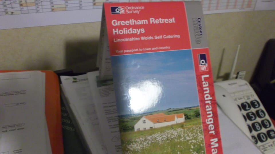 Customised OS Maps covering the wolds from City to coast for our guests to use
