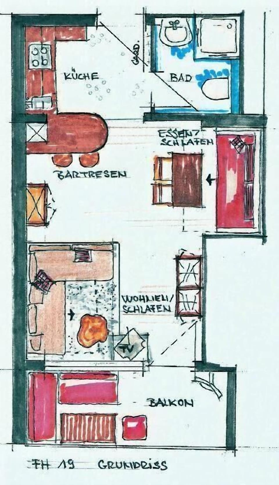 Plan apartment No. 19