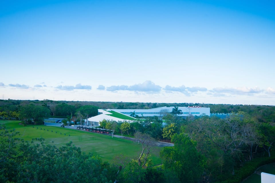 Golf clubhouse view from common area roof top