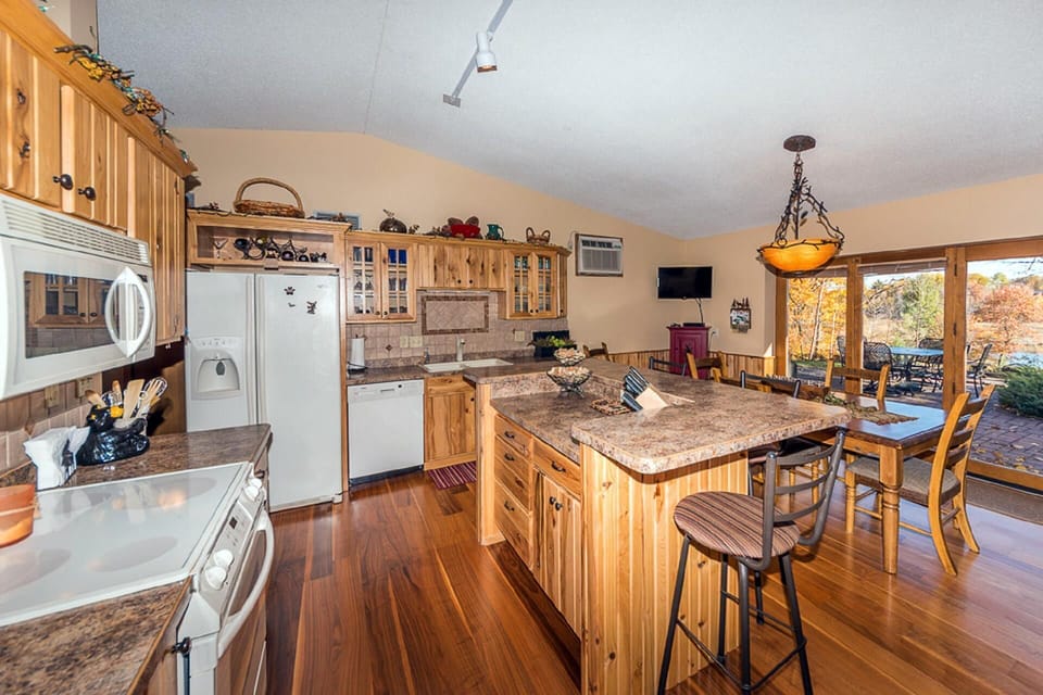 Plenty of counter space for a big group and intimate enough for a small family