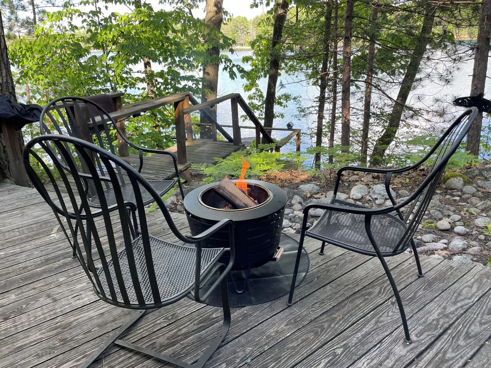 Fire Pit overlooking the serene lake 