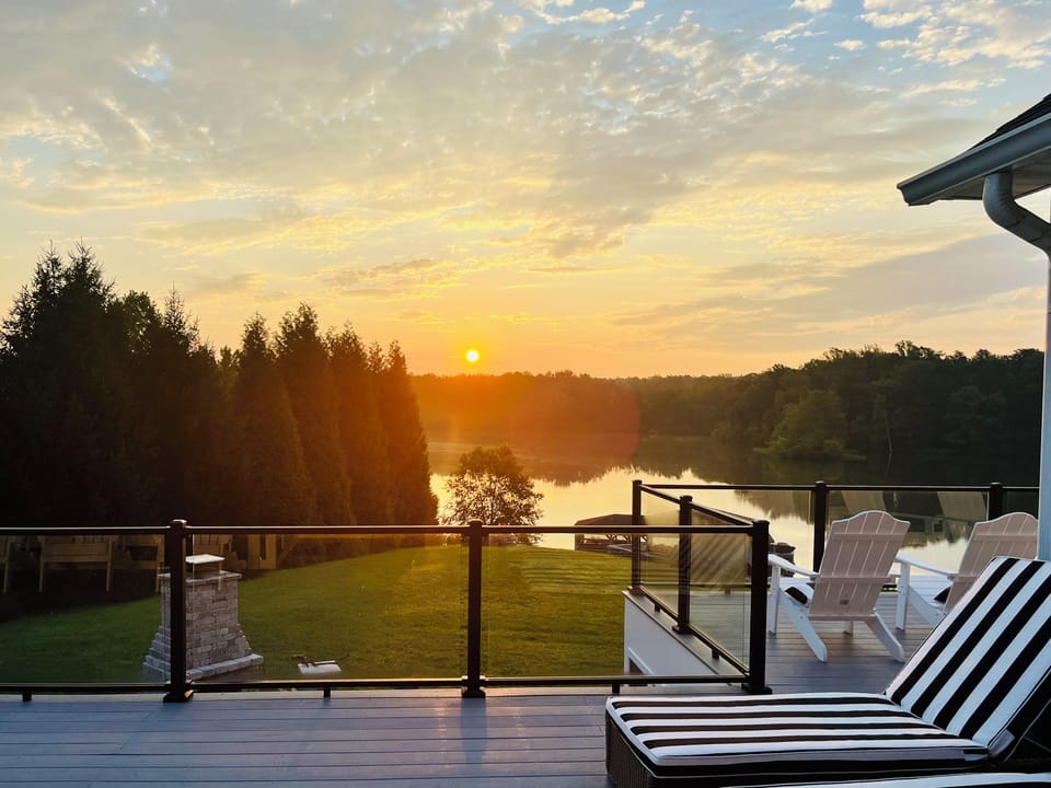 The view from the deck is great any time of day, but mornings are special