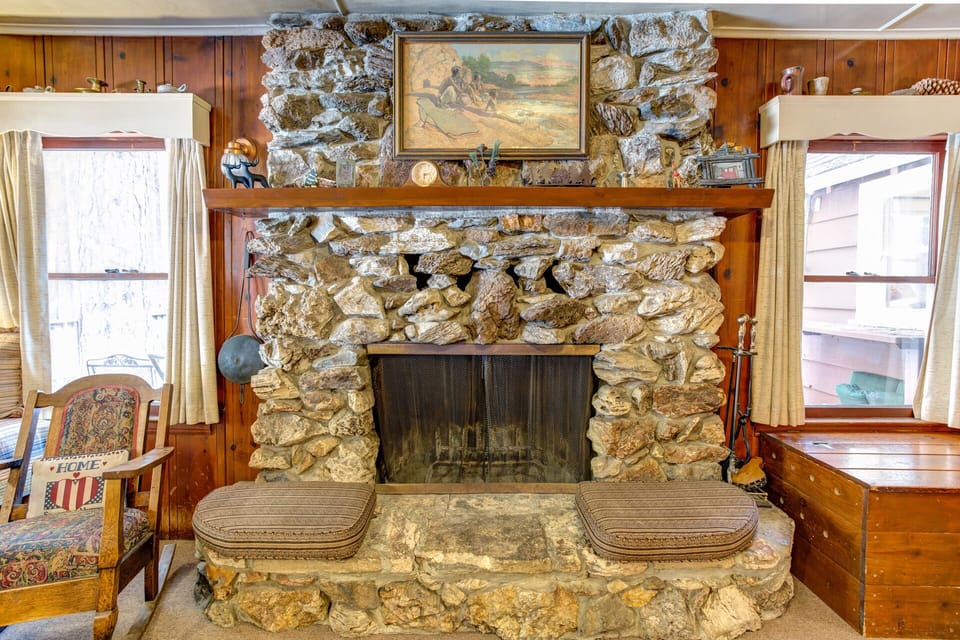 Large Stone Fireplace