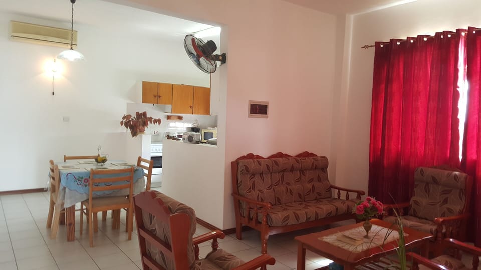living + dining room and kitchen