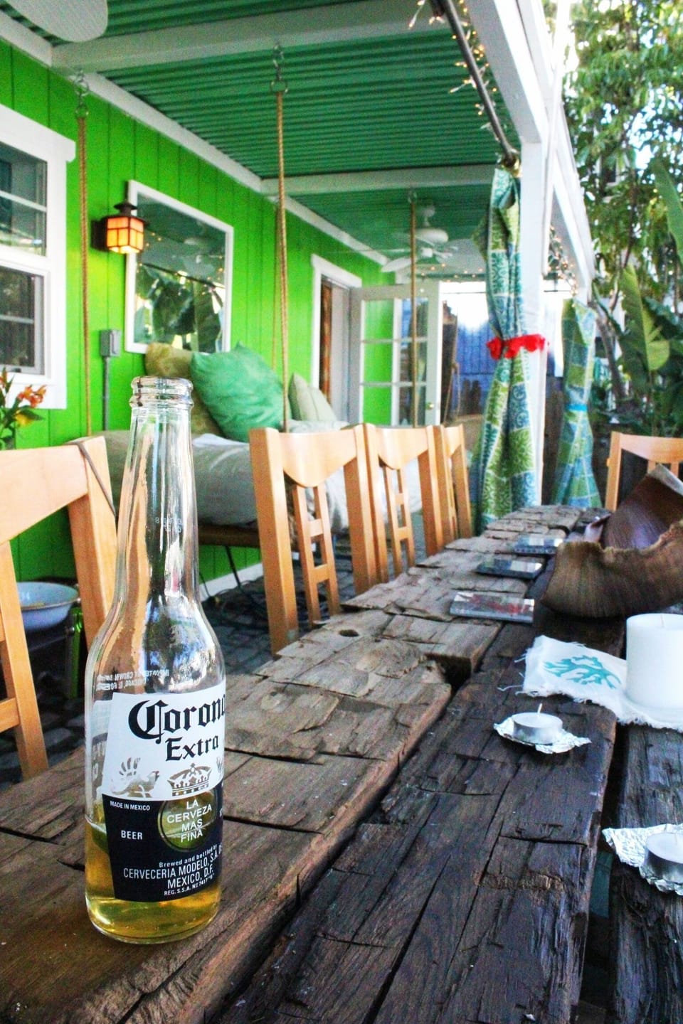 Cheers! (Check out that barnwood table!)

(STR#14-0231)