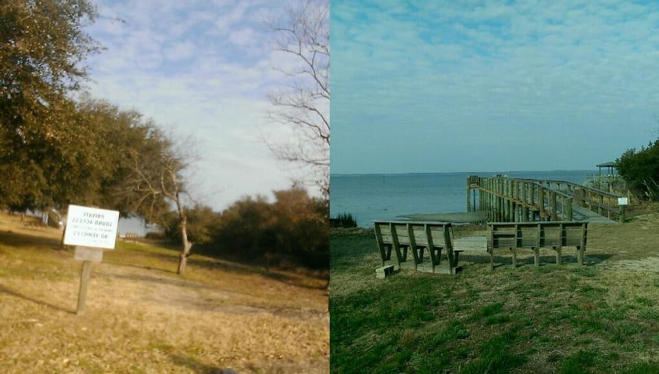 private pier and sound beach