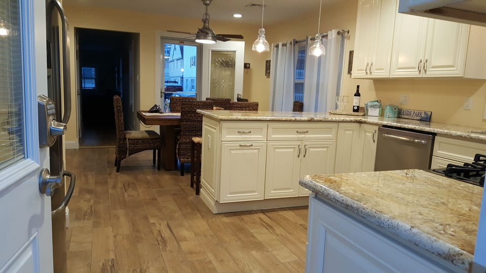 Brand new Kitchen with stainless steel appliances, granite counter tops