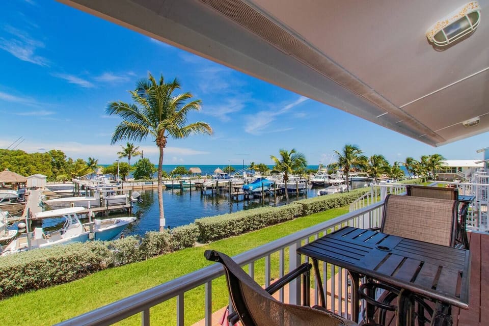 Upstairs terrace perfect for coffee in the morning overlooking the sunrise and the marina.