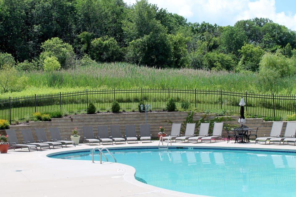 Outdoor pool seating