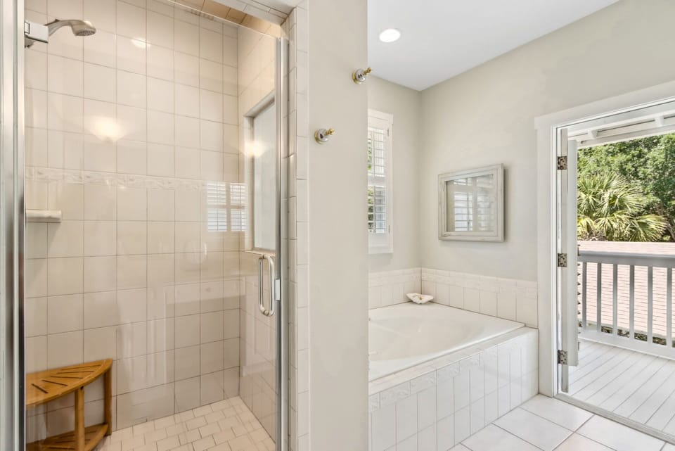 Master Bath with Garden Tub, Walk In Shower, and Double Sinks
