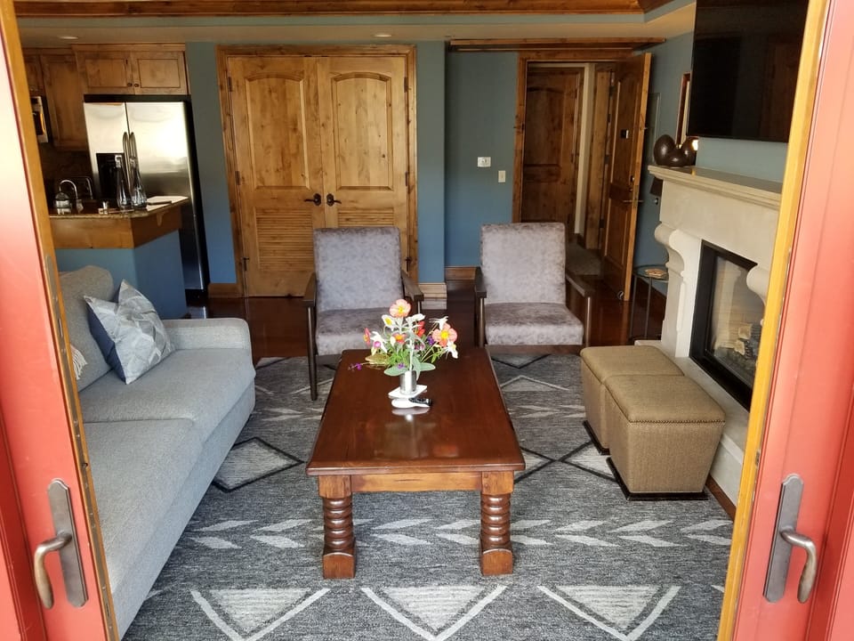 Family room seen from outside deck