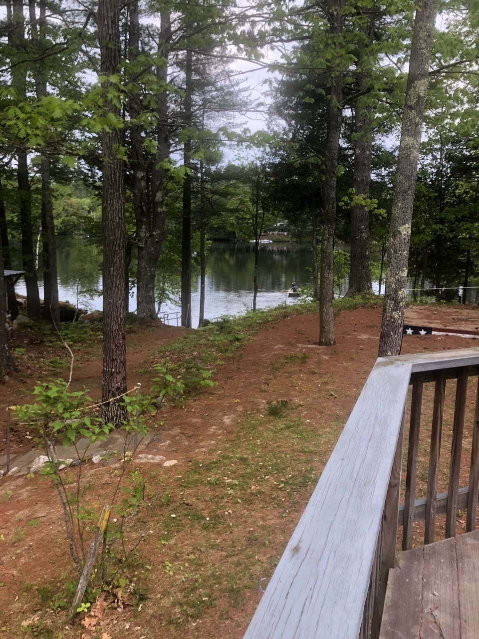 Off the front deck
