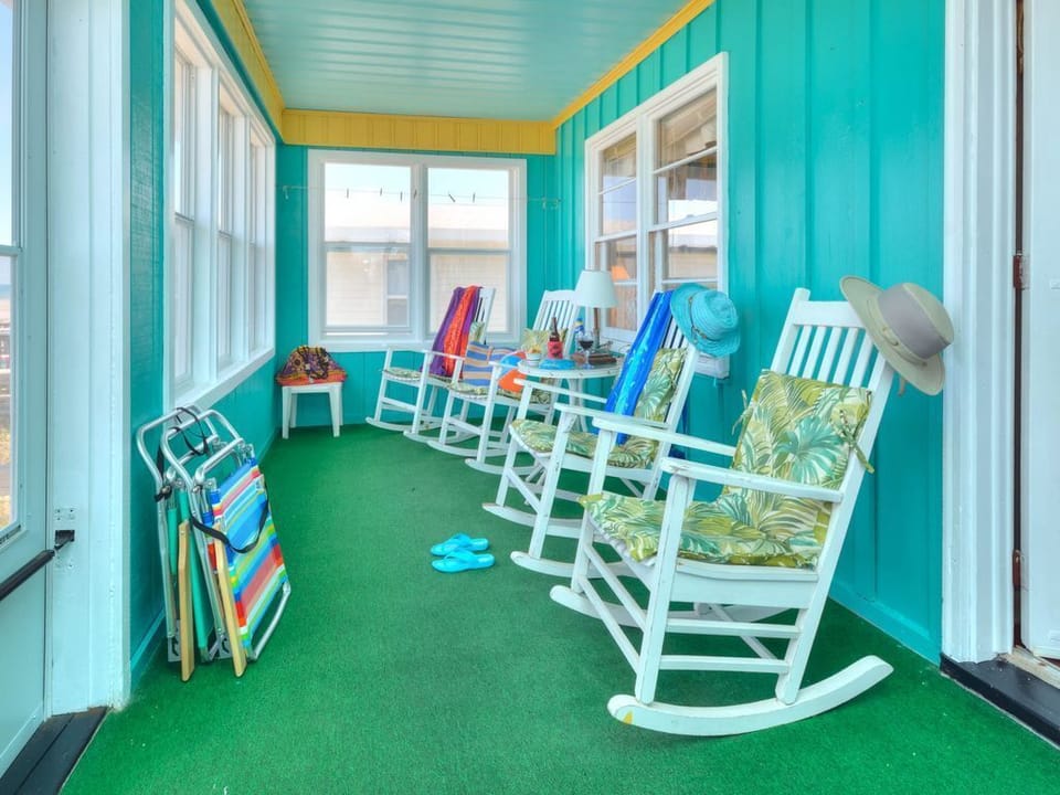 Rocking Chair Row.  Oceanfront Porch. 
